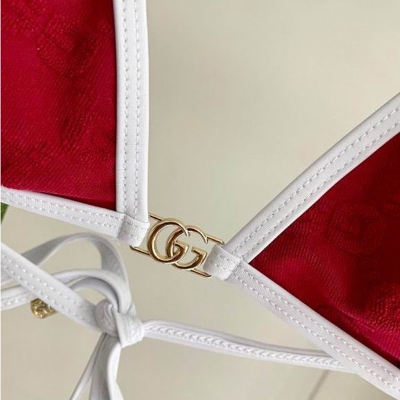 Gucci Red and White Triangle Bikini - Picture 4 of 4